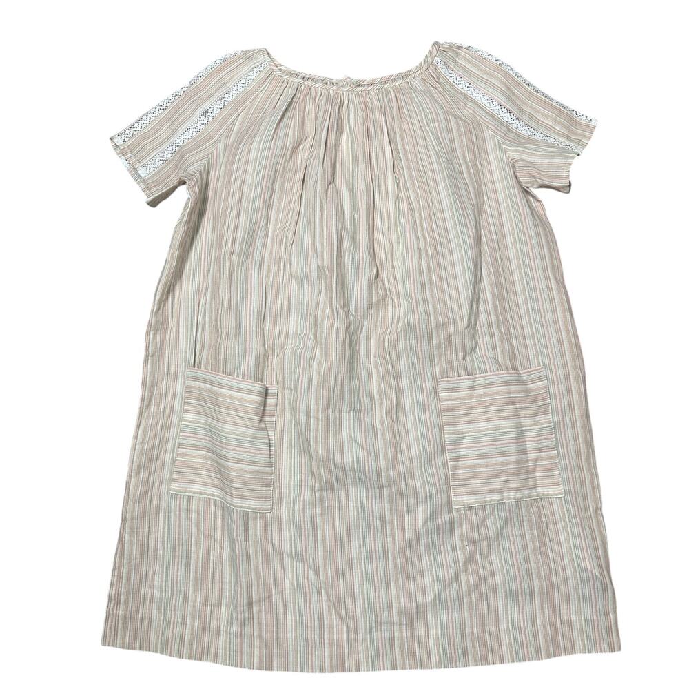 Bonpoint Girl's Stripe Cotton Short Sleeve Dress